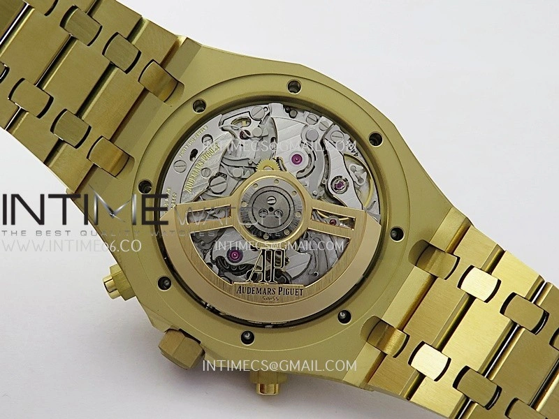 Royal Oak Chrono 26240BA Frosted YG APSF 1:1 Best Edition YG Dial on Bracelet SA4401 Super Clone