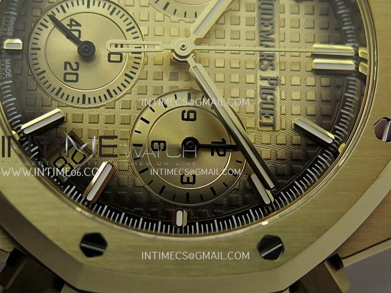 Royal Oak Chrono 26240BA YG APSF 1:1 Best Edition Ombre Gold Dial on Bracelet SA4401 Super Clone