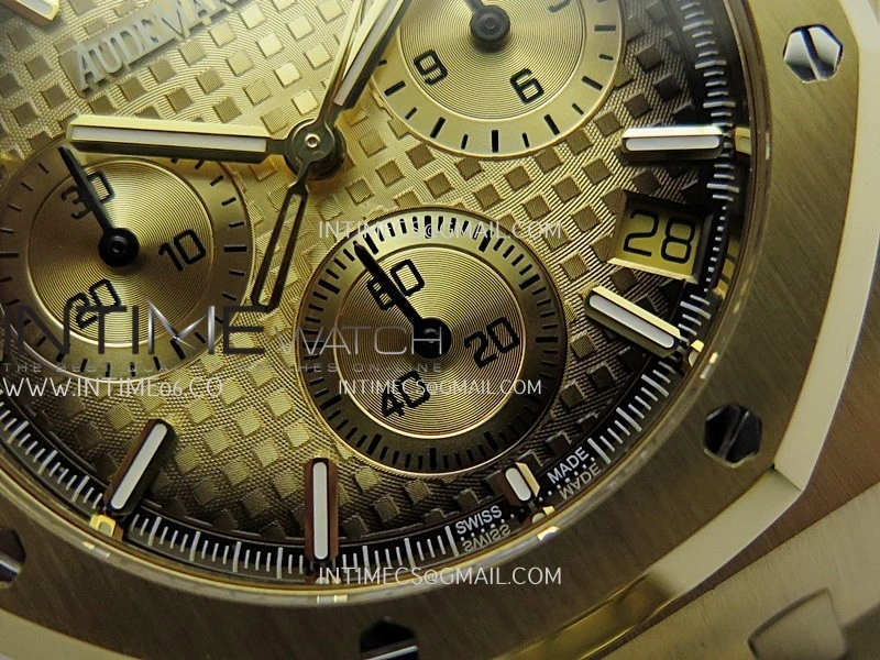Royal Oak Chrono 26240BA YG APSF 1:1 Best Edition Ombre Gold Dial on Bracelet SA4401 Super Clone