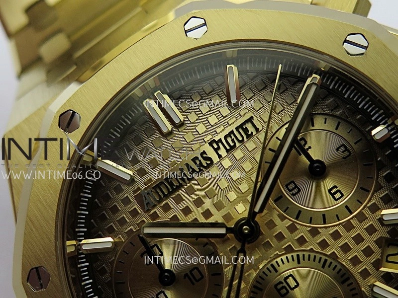 Royal Oak Chrono 26240BA YG APSF 1:1 Best Edition Ombre Gold Dial on Bracelet SA4401 Super Clone