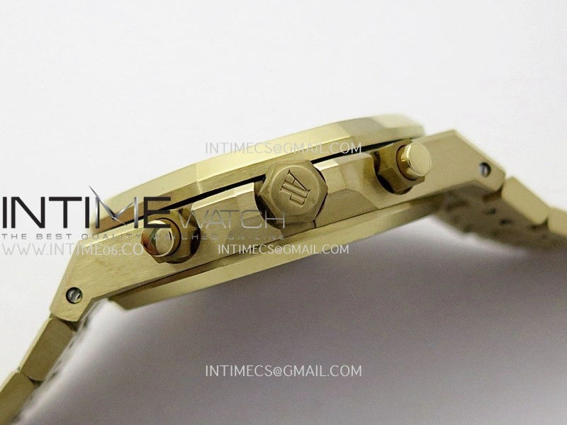 Royal Oak Chrono 26240BA YG APSF 1:1 Best Edition Ombre Gold Dial on Bracelet SA4401 Super Clone