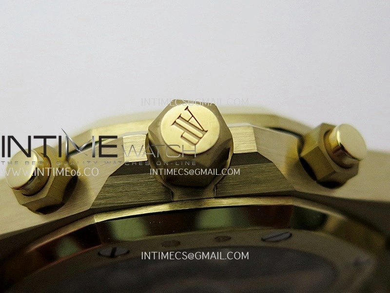 Royal Oak Chrono 26240BA YG APSF 1:1 Best Edition Ombre Gold Dial on Bracelet SA4401 Super Clone