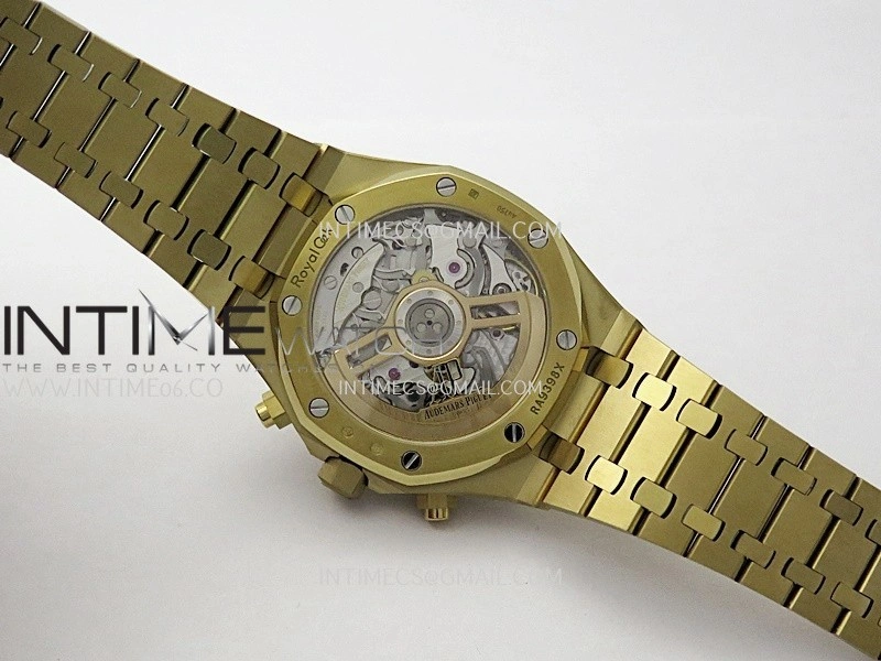 Royal Oak Chrono 26240BA YG APSF 1:1 Best Edition Ombre Gold Dial on Bracelet SA4401 Super Clone