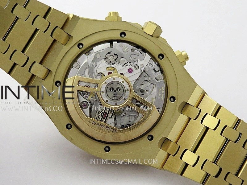 Royal Oak Chrono 26240BA YG APSF 1:1 Best Edition Ombre Gold Dial on Bracelet SA4401 Super Clone