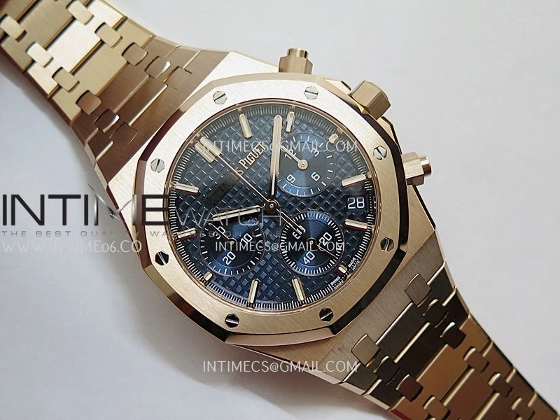 Royal Oak Chrono 26240OR RG V2 APSF 1:1 Best Edition Blue Dial on RG Bracelet SA4401 Super Clone