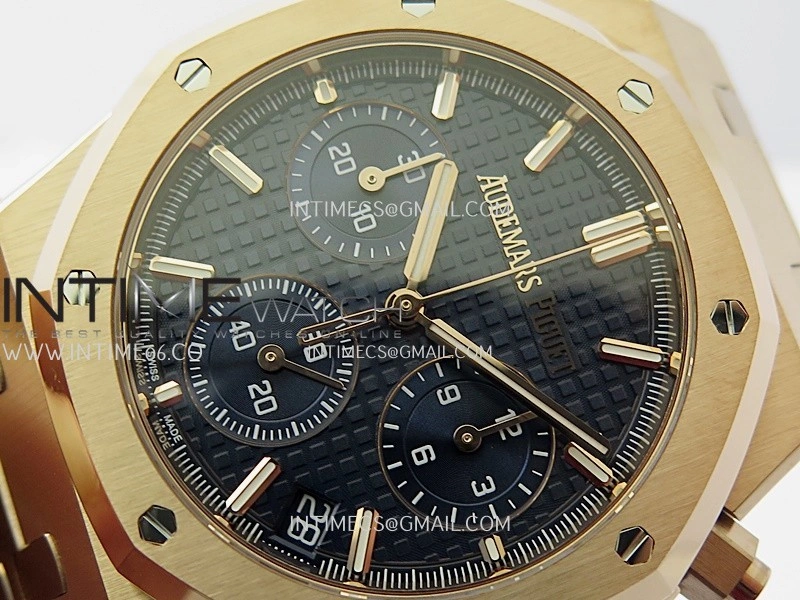 Royal Oak Chrono 26240OR RG V2 APSF 1:1 Best Edition Blue Dial on RG Bracelet SA4401 Super Clone