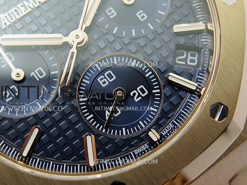 Royal Oak Chrono 26240OR RG V2 APSF 1:1 Best Edition Blue Dial on RG Bracelet SA4401 Super Clone
