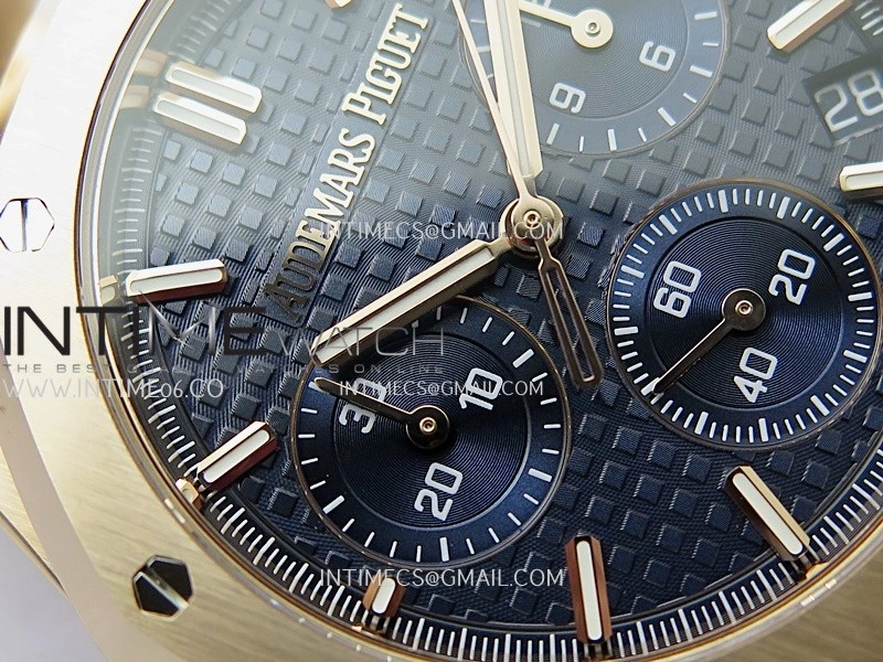 Royal Oak Chrono 26240OR RG V2 APSF 1:1 Best Edition Blue Dial on RG Bracelet SA4401 Super Clone