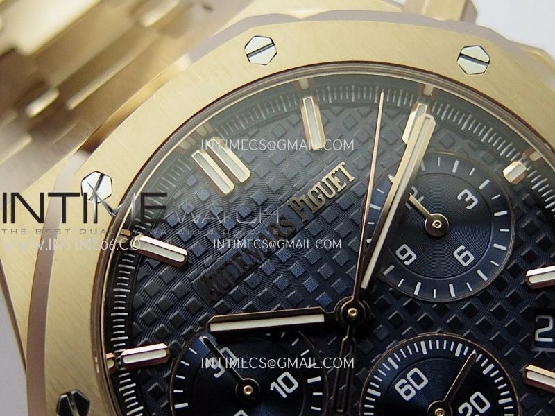 Royal Oak Chrono 26240OR RG V2 APSF 1:1 Best Edition Blue Dial on RG Bracelet SA4401 Super Clone