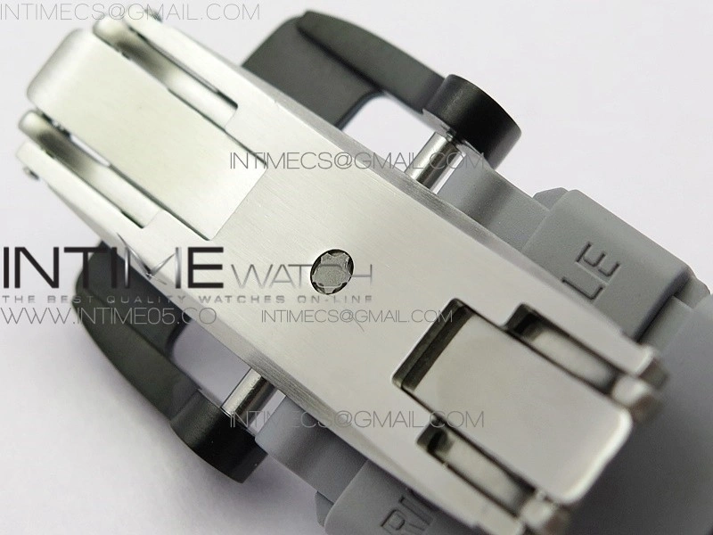 RM011 Carbon Case Chrono KVF 1:1 Best Edition Crystal Skeleton Yellow Dial on Gray Rubber Strap A7750 V2