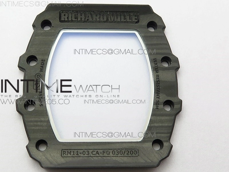 RM011 Carbon Case Chrono KVF 1:1 Best Edition Crystal Skeleton Yellow Dial on Gray Rubber Strap A7750 V2