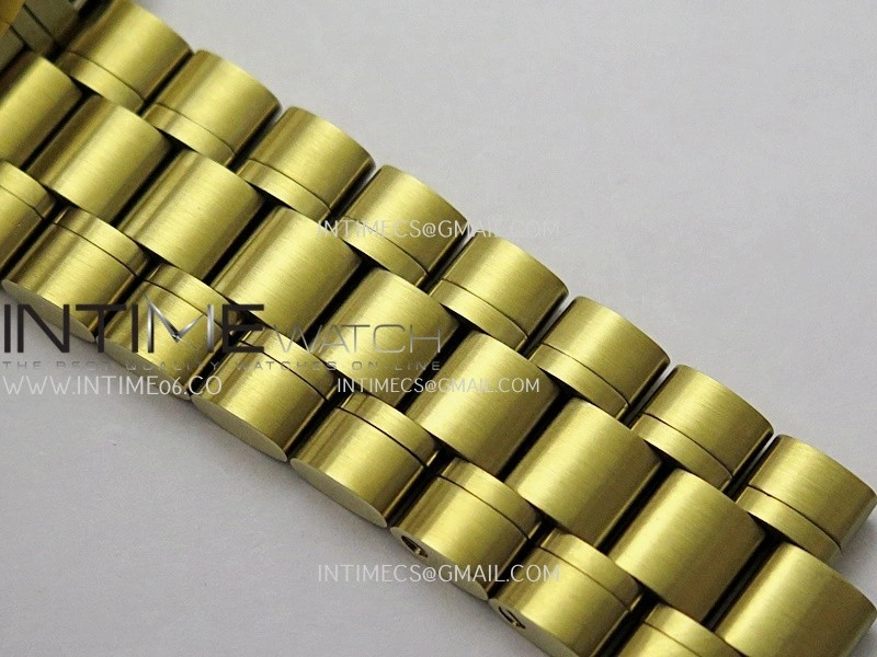 Speedmaster Professional YG N1F Best Edition Gold Dial Black Subdial On YG Bracelet Asian 3861