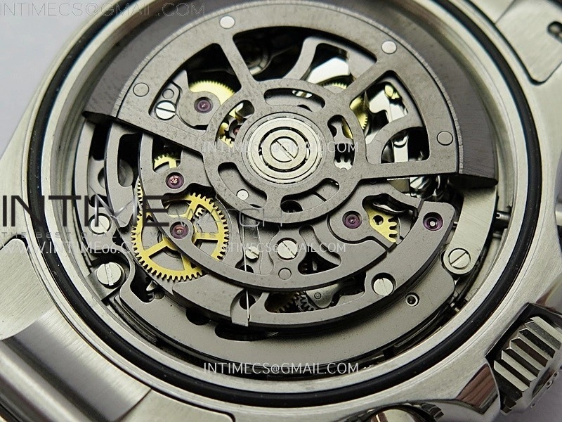 Daytona Cosmograph Carbon Bezel DIWF Best Edition Skeleton Dial on SS Oyster Bracelet SA4130