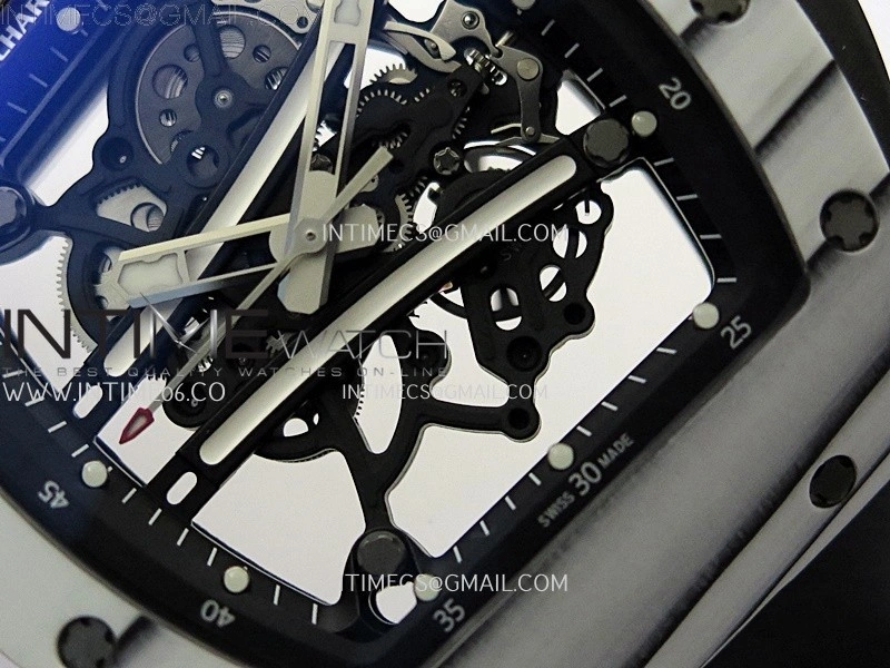 RM 61-01 Yohan Blake White NTPT ZF 1:1 Best Edition on Black Rubber Strap RMUL2 Super Clone