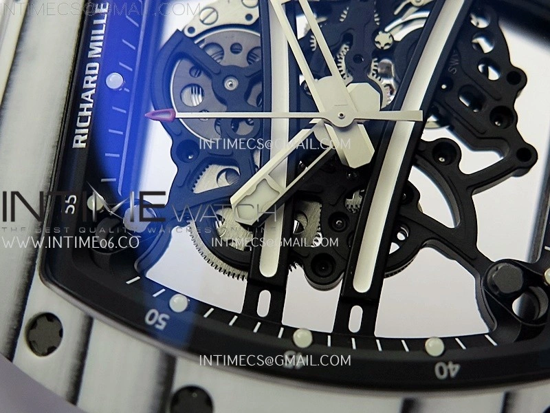 RM 61-01 Yohan Blake White NTPT ZF 1:1 Best Edition on Black Rubber Strap RMUL2 Super Clone