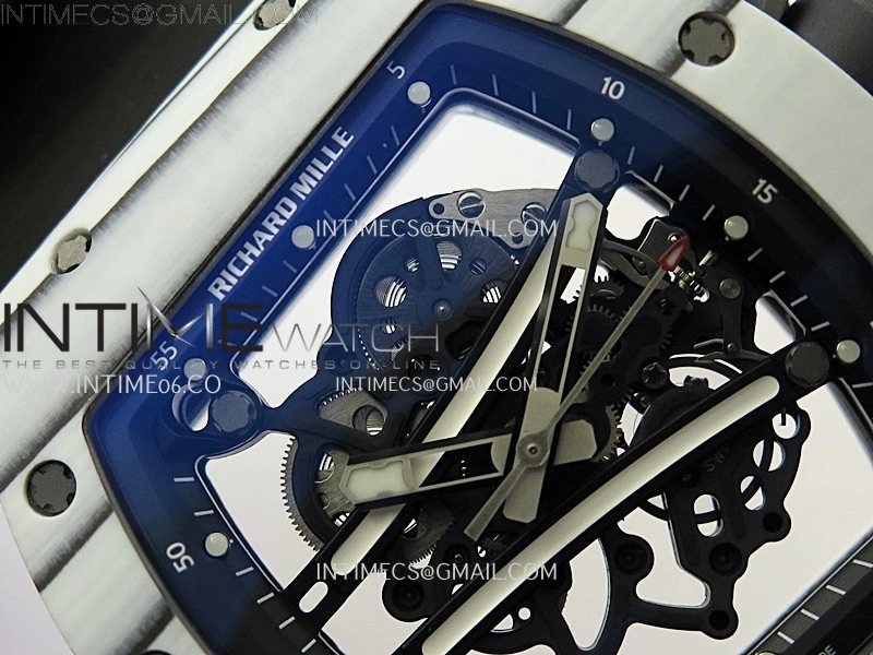 RM 61-01 Yohan Blake White NTPT ZF 1:1 Best Edition on Black Rubber Strap RMUL2 Super Clone