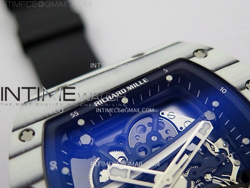 RM 61-01 Yohan Blake White NTPT ZF 1:1 Best Edition on Black Rubber Strap RMUL2 Super Clone