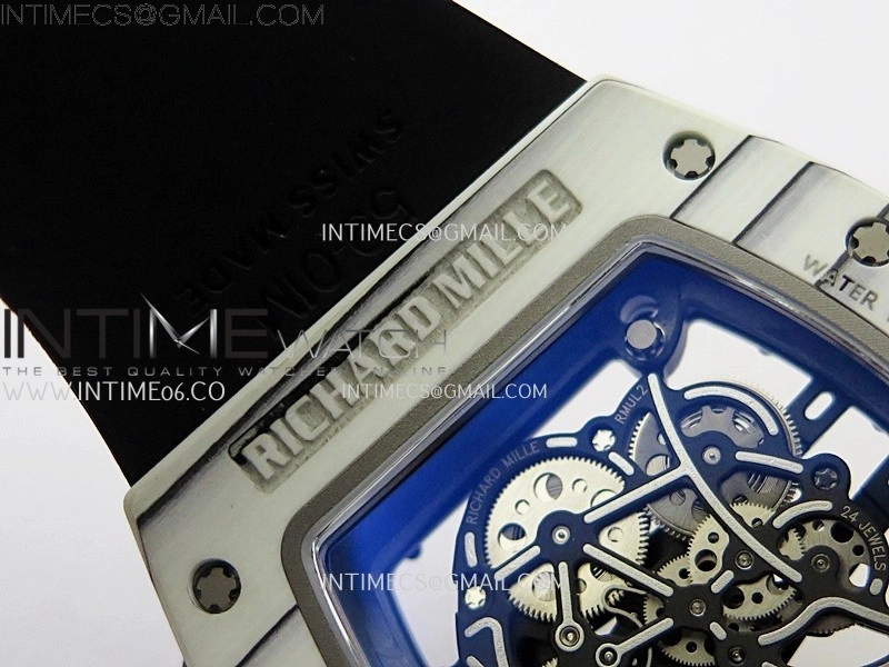 RM 61-01 Yohan Blake White NTPT ZF 1:1 Best Edition on Black Rubber Strap RMUL2 Super Clone
