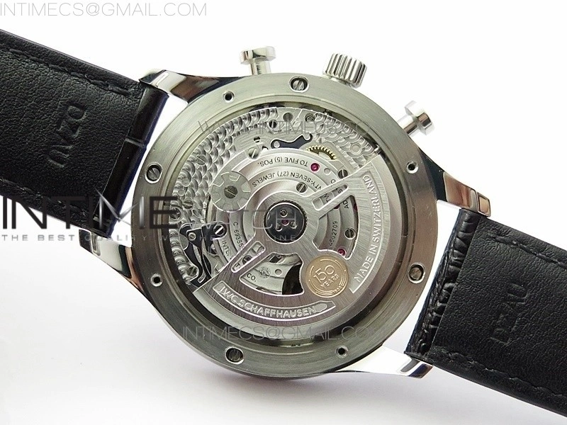 Portugieser Chronograph Edition 150 Years IW371602 ZF 1:1 Best Edition White Dial on Black Leather Strap A7750