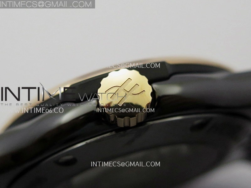 Classic Fusion 42mm Ceramic RG JJZF 1:1 Best Edition Black Textured Dial On Black Rubber Strap