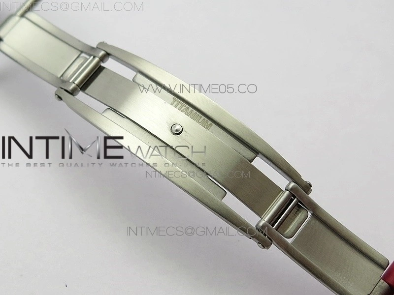 RM011 Carbon Case Carbon Bezel Chronograph KVF 1:1 Best Edition Skeleton Dial on Red Rubber Strap A7750
