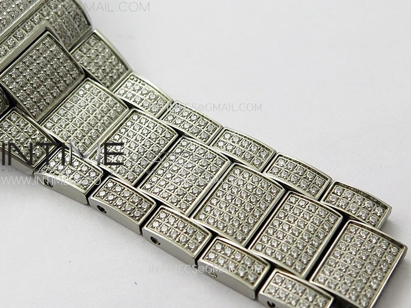 Vanguard V45 Full Diamonds ABF Best Edition Full Paved Diamonds Dial Colors Markers On Full Paved Diamonds Bracelet A2824