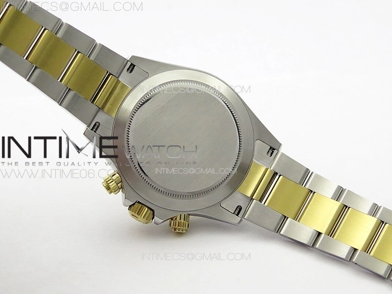 Daytona 116503 YG SS APSF Black MOP Dial Crystals Markers On YG SS Bracelet Slim A7750
