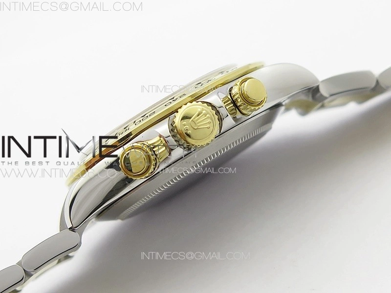 Daytona 116503 YG SS APSF White MOP Dial Crystals Markers On YG SS Bracelet Slim A7750