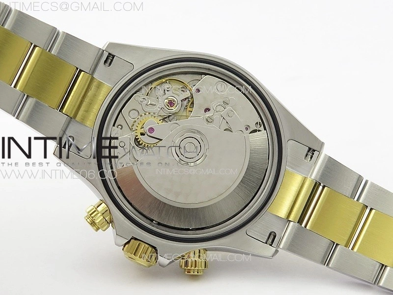 Daytona 116503 YG SS APSF White MOP Dial Crystals Markers On YG SS Bracelet Slim A7750