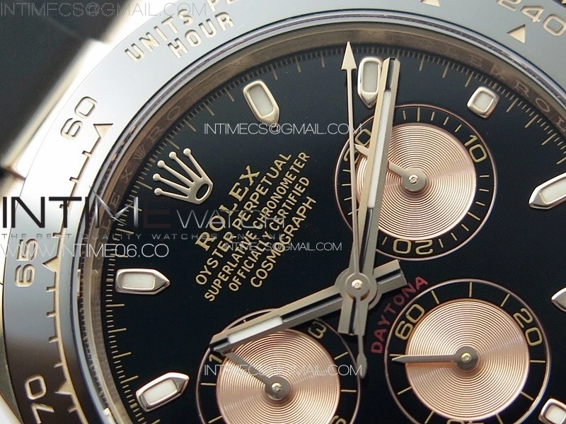 Daytona 116515 BTF 1:1 Best Edition Black RG Dial on Oysterflex Rubber Strap SA4130 V2