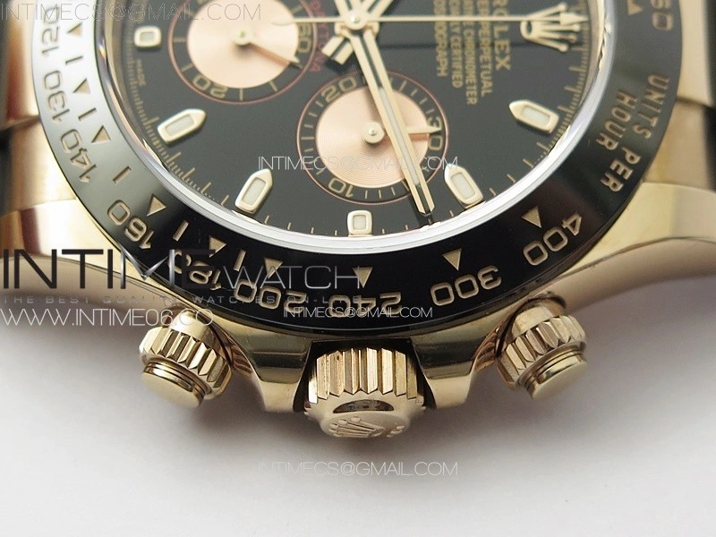 Daytona 116515 BTF 1:1 Best Edition Black RG Dial on Oysterflex Rubber Strap SA4130 V2