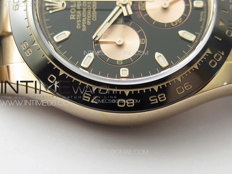 Daytona 116515 BTF 1:1 Best Edition Black RG Dial on Oysterflex Rubber Strap SA4130 V2