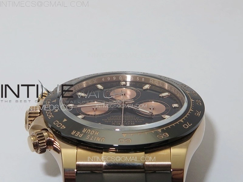 Daytona 116515 BTF 1:1 Best Edition Black RG Dial on Oysterflex Rubber Strap SA4130 V2