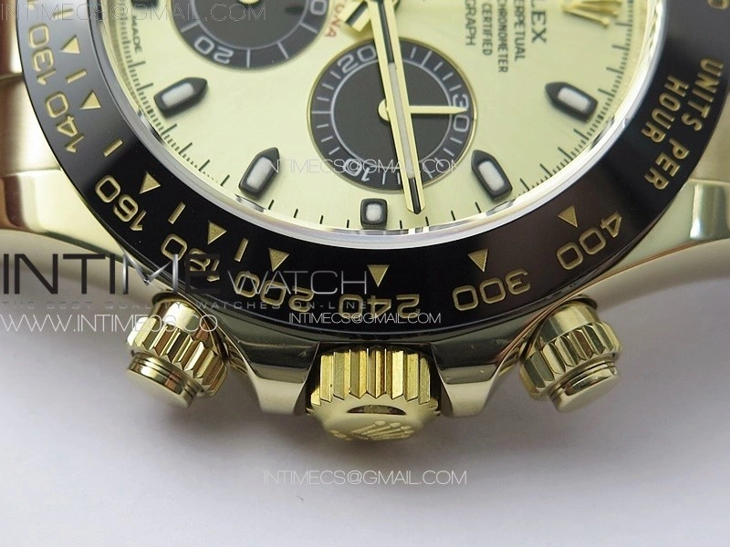 Daytona 116518 BTF 1:1 Best Edition YG Black Dial on Oysterflex Rubber Strap SA4130 V2
