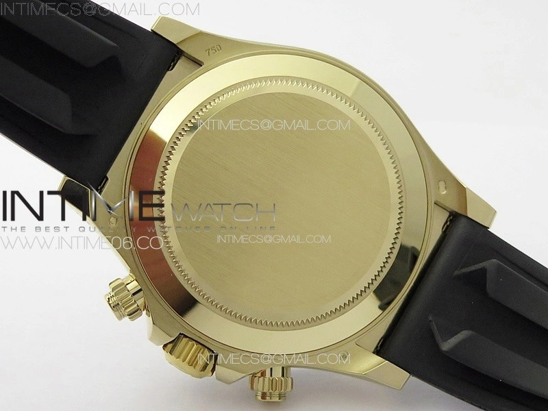 Daytona 116518 BTF 1:1 Best Edition YG Black Dial on Oysterflex Rubber Strap SA4130 V2