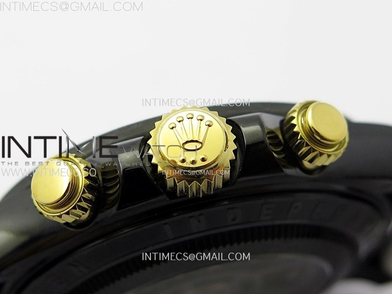 Daytona PVD Carbon Bezel GETF Best Blaken Skeleton Dial on White Rubber Strap SA4130