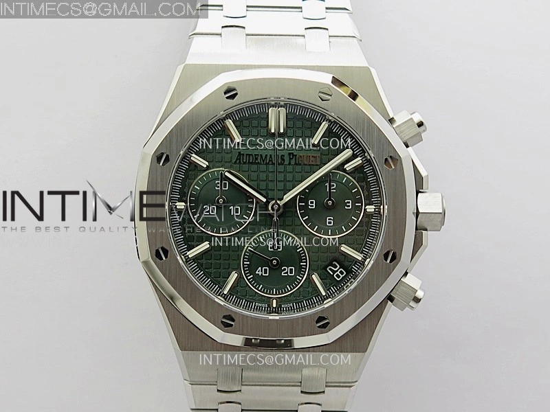 Royal Oak Chrono 26240 SS V2 DDF 1:1 Best Edition Green Dial On SS Bracelet Super Clone DD4401