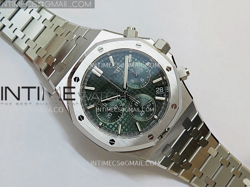 Royal Oak Chrono 26240 SS V2 DDF 1:1 Best Edition Green Dial On SS Bracelet Super Clone DD4401