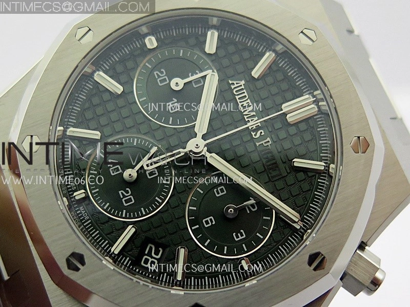 Royal Oak Chrono 26240 SS V2 DDF 1:1 Best Edition Green Dial On SS Bracelet Super Clone DD4401
