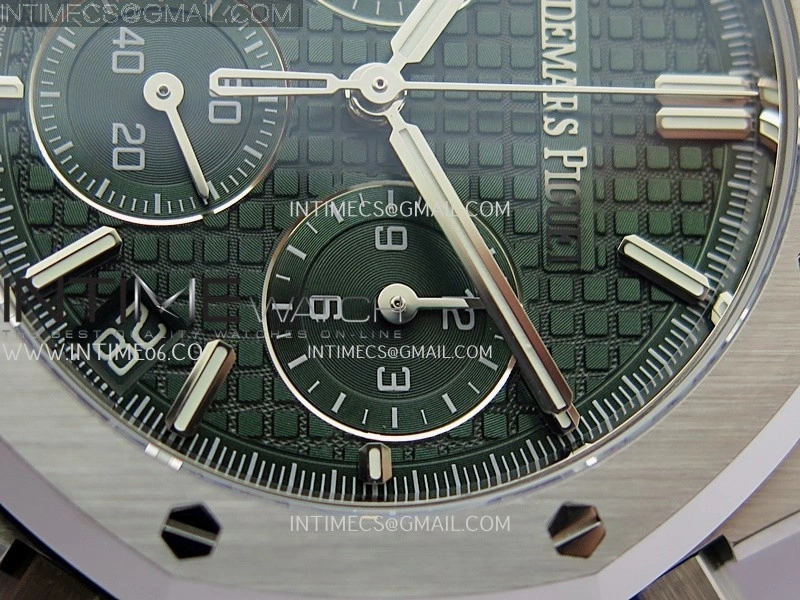 Royal Oak Chrono 26240 SS V2 DDF 1:1 Best Edition Green Dial On SS Bracelet Super Clone DD4401