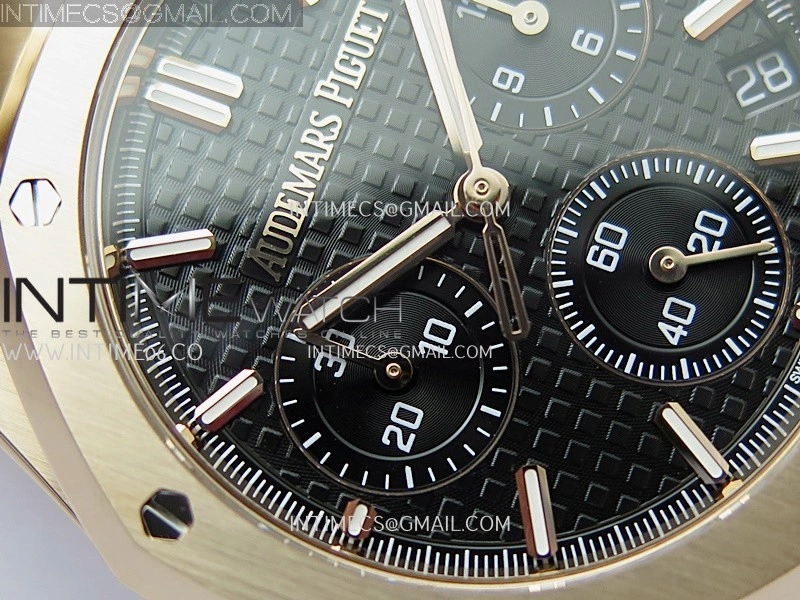 Royal Oak Chrono 26240OR RG APSF 1:1 Best Edition Black Dial on RG Bracelet SA4401 Super Clone