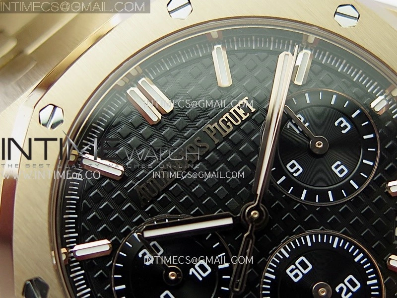 Royal Oak Chrono 26240OR RG APSF 1:1 Best Edition Black Dial on RG Bracelet SA4401 Super Clone