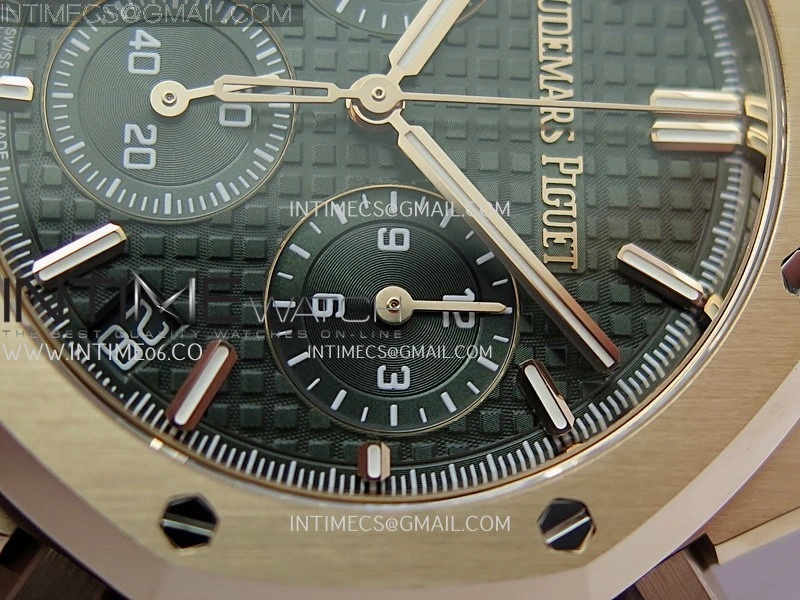 Royal Oak Chrono 26240OR RG APSF 1:1 Best Edition Green Dial on RG Bracelet SA4401 Super Clone