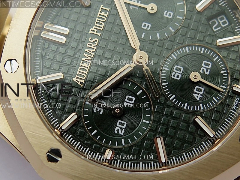 Royal Oak Chrono 26240OR RG APSF 1:1 Best Edition Green Dial on RG Bracelet SA4401 Super Clone