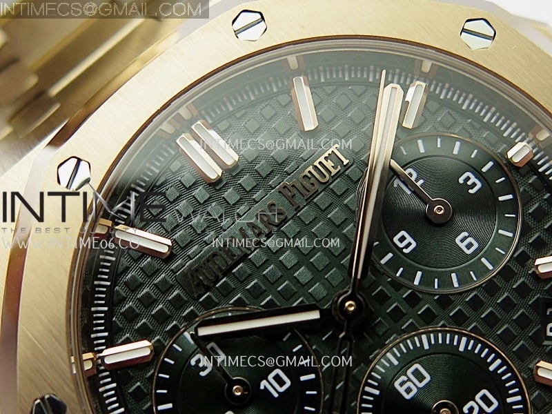 Royal Oak Chrono 26240OR RG APSF 1:1 Best Edition Green Dial on RG Bracelet SA4401 Super Clone