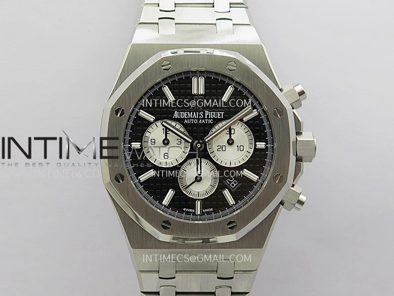 Royal Oak Chrono 26331 SS APSF 1:1 Best Edition Black Dial Silver Subdial On SS Bracelet A2385