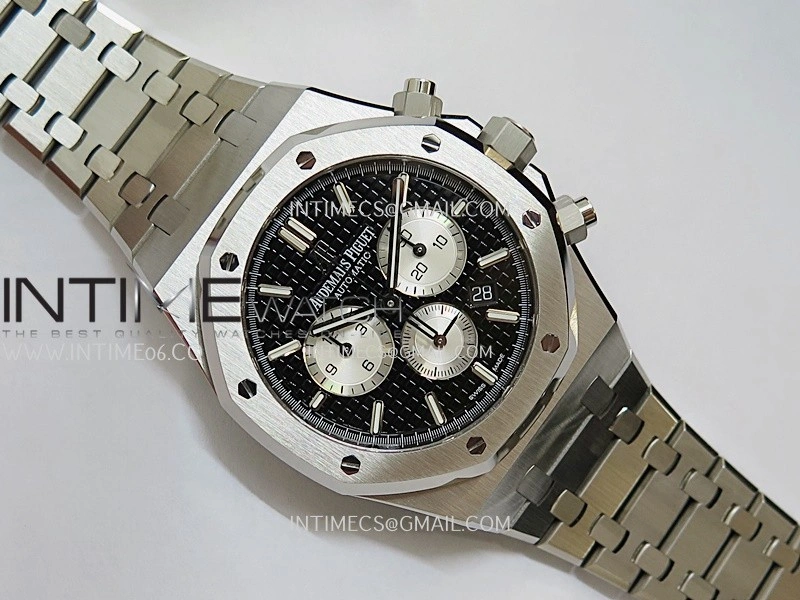 Royal Oak Chrono 26331 SS APSF 1:1 Best Edition Black Dial Silver Subdial On SS Bracelet A2385