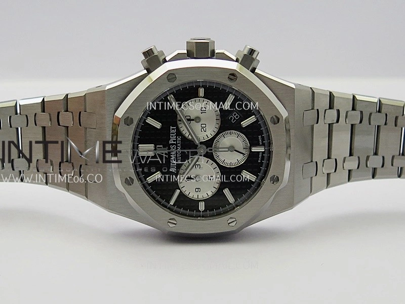 Royal Oak Chrono 26331 SS APSF 1:1 Best Edition Black Dial Silver Subdial On SS Bracelet A2385