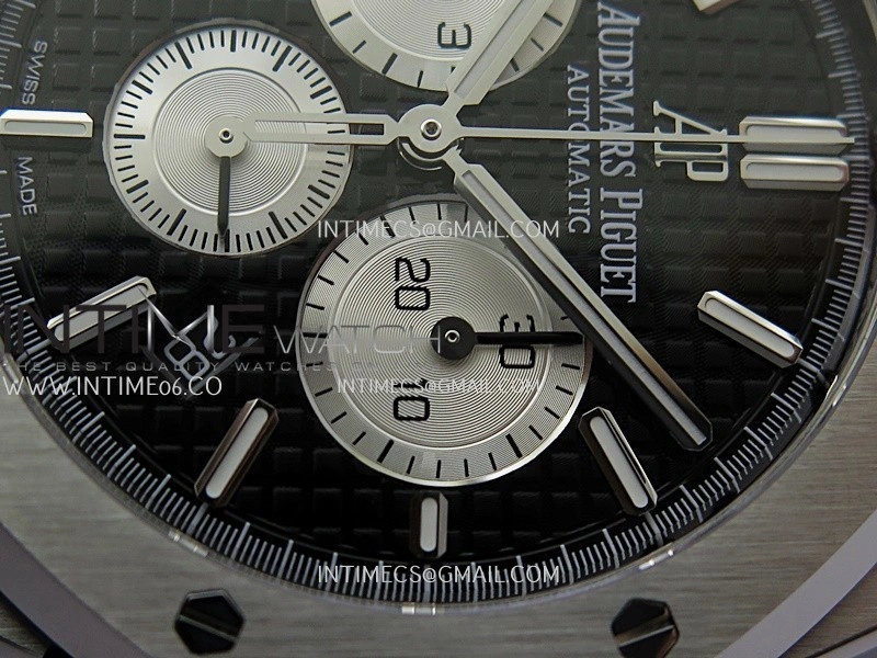 Royal Oak Chrono 26331 SS APSF 1:1 Best Edition Black Dial Silver Subdial On SS Bracelet A2385