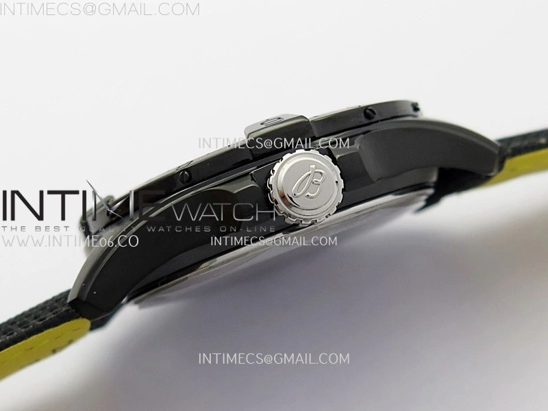 Avenger Chronometer 42mm GMT DLC BLSF 1:1 Best Version Black Dial On Black Nylon Strap A2836